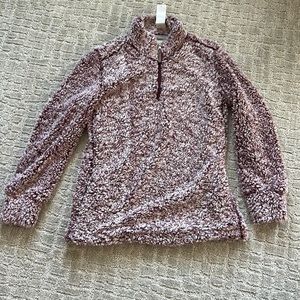 Sherpa fleece 1/4 zip jacket